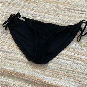 Black side tie crochet bottoms